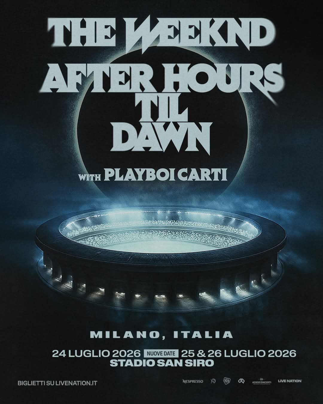BUS THE WEEKND AT STADIO SAN SIRO - MILANO