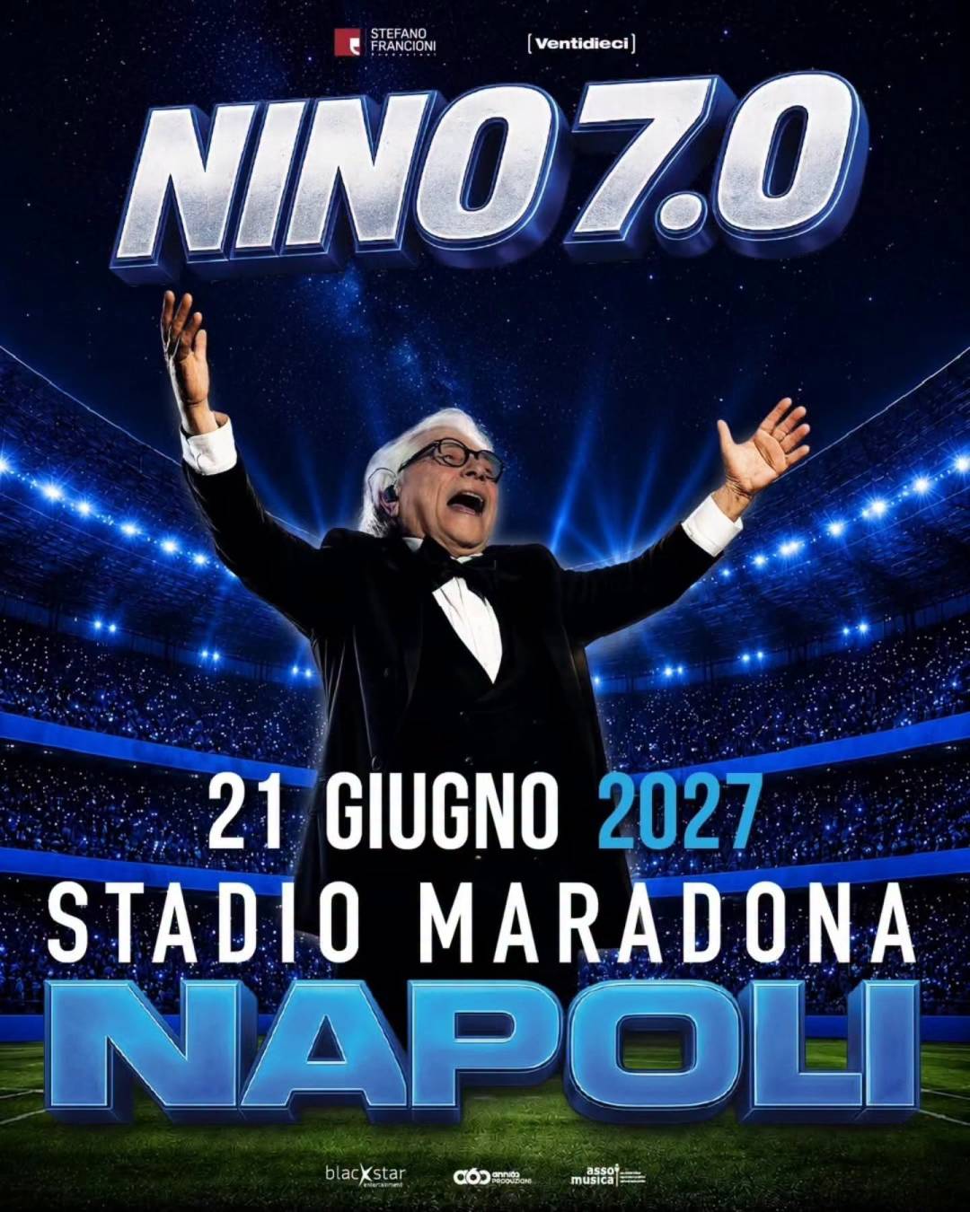 BUS NINO D'ANGELO AT STADIO MARADONA – NAPOLI