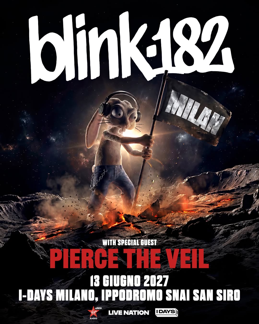 BUS BLINK-182 AT IPPODROMO SNAI SAN SIRO - MILANO